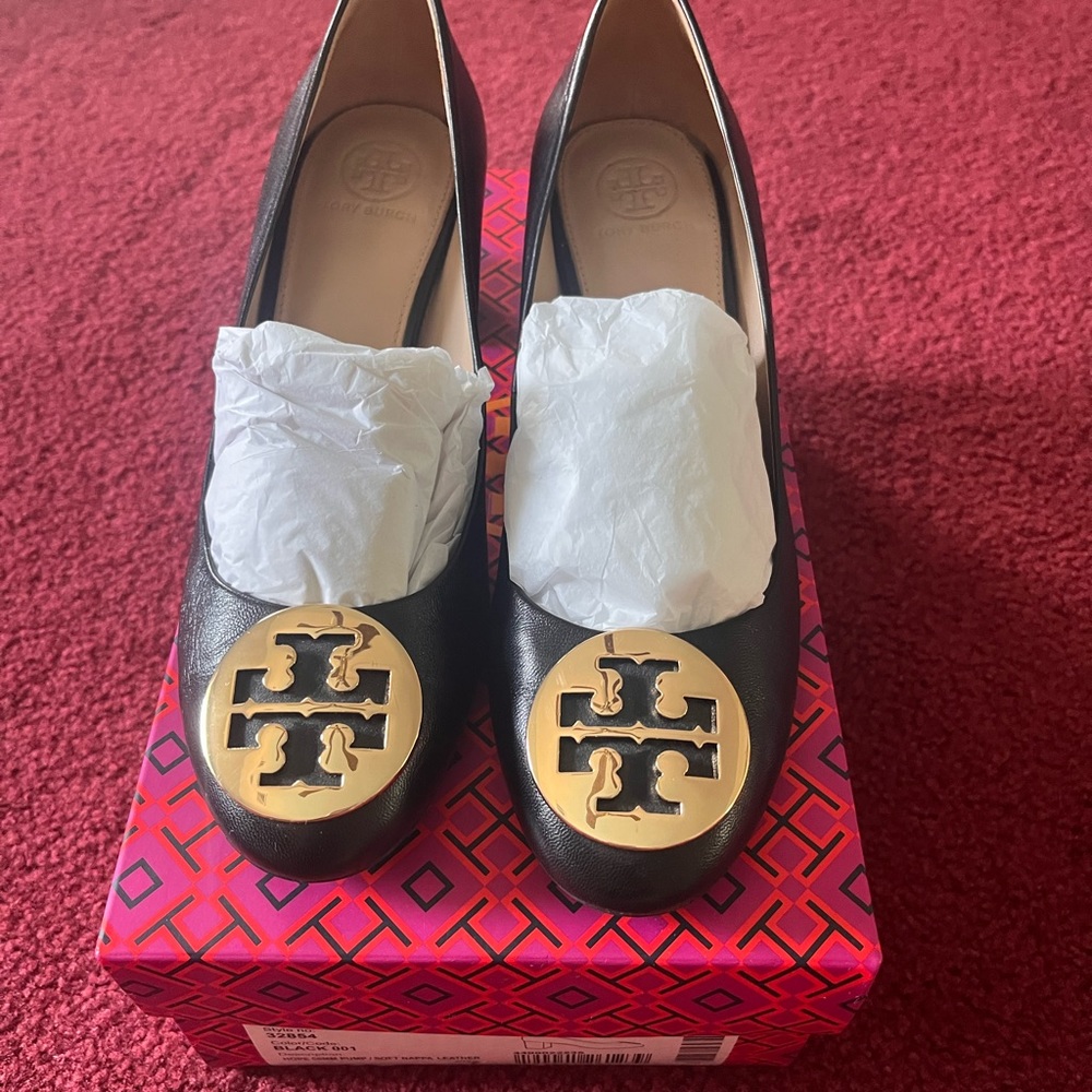 Tory Burch leather block heels